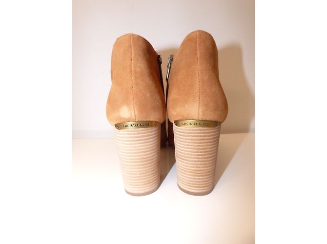 Botines Michael Kors de piel punta abierta marrón Castaño - vista 7