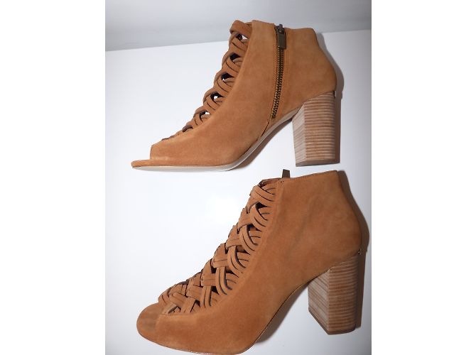 Botines Michael Kors de piel punta abierta marrón Castaño - vista 9
