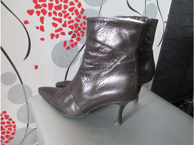 Free Lance Stiefeletten aus Python Dunkelbraun - Ansicht 10