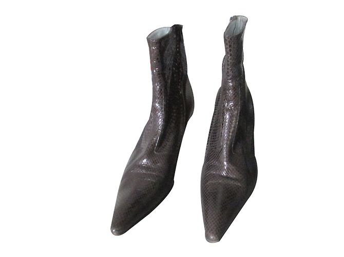 Free Lance Stiefeletten aus Python Dunkelbraun - Ansicht 2