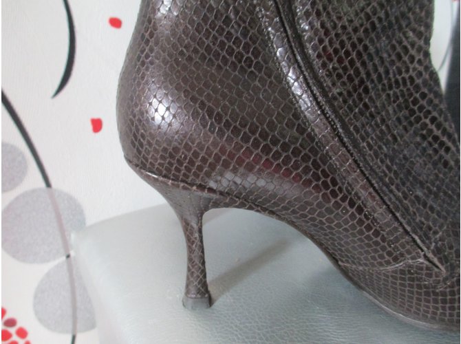 Free Lance Stiefeletten aus Python Dunkelbraun - Ansicht 5