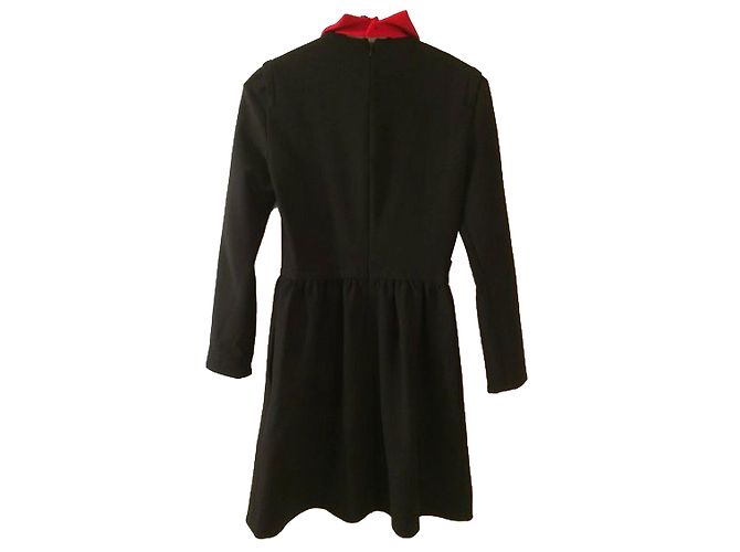 Maje Riri Stretch-Crêpe Kleid schwarz - Ansicht 2