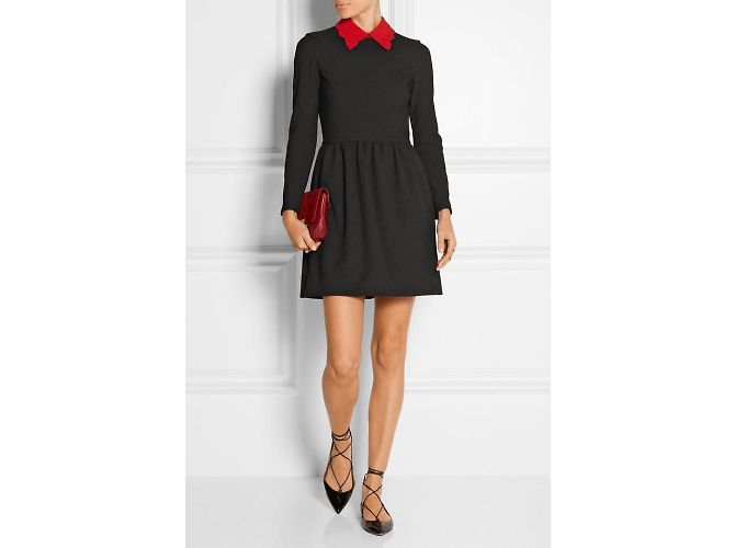 Maje Riri Stretch-Crêpe Kleid schwarz - Ansicht 6