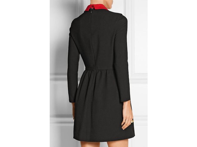 Maje Riri Stretch-Crêpe Kleid schwarz - Ansicht 7