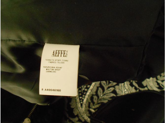 Chaqueta Moschino negra de piel de oveja Negro - vista 6