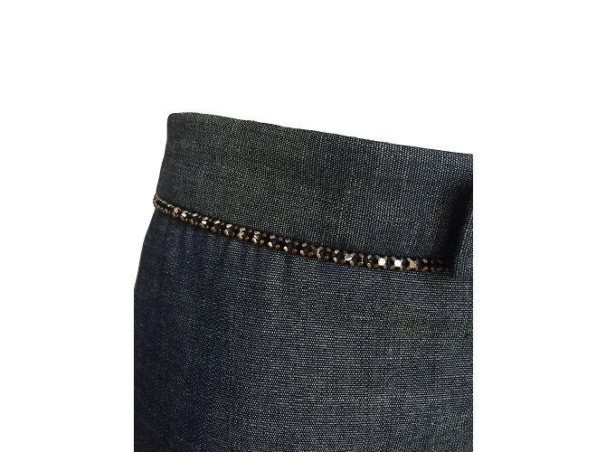 Pantalones rectos acampanados Barbara Bui Initials gris oscuro algodón Gris antracita - vista 5