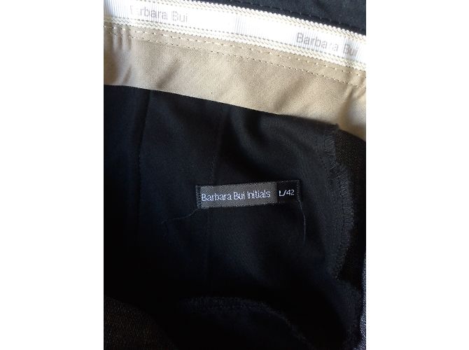 Pantalones rectos acampanados Barbara Bui Initials gris oscuro algodón Gris antracita - vista 7