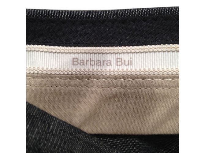 Pantalones rectos acampanados Barbara Bui Initials gris oscuro algodón Gris antracita - vista 8