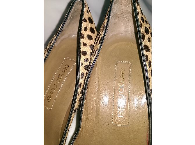 Décolleté Sergio Rossi Leopardato in Pelle Esotica Stampa leopardo - vista 8