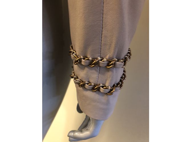 Liu.Jo Lederjacke Beige Größe 38 - Ansicht 4