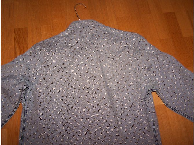 Camicia Diesel blu in cotone con motivo teschi taglia S - vista 8