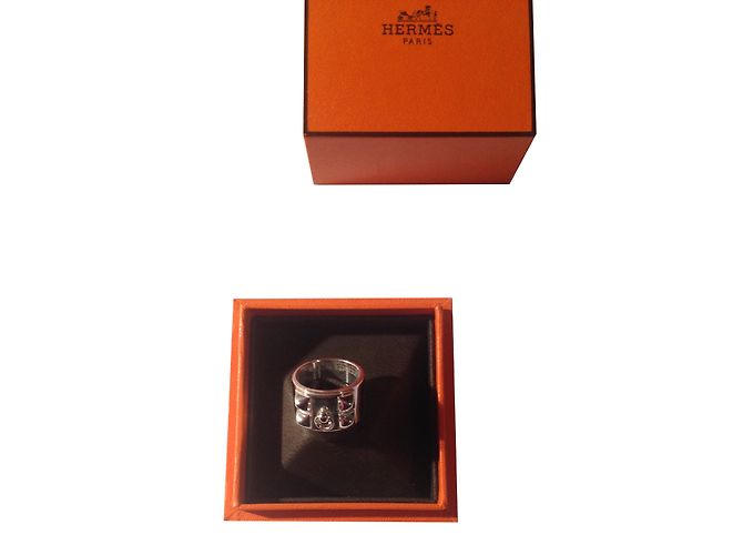 Hermès Collier de Chien Ring Argento - vista 2