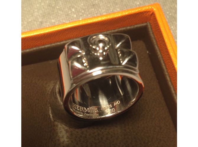 Hermès Collier de Chien Ring Argento - vista 4