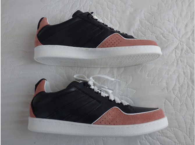 Sneakers Kenzo in pelle nera e rosa Taglia 40 Nero Bianco - vista 12