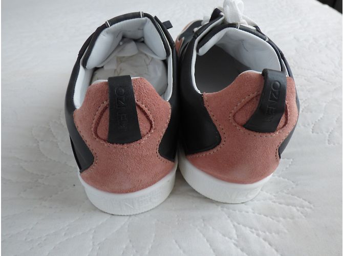 Sneakers Kenzo in pelle nera e rosa Taglia 40 Nero Bianco - vista 7