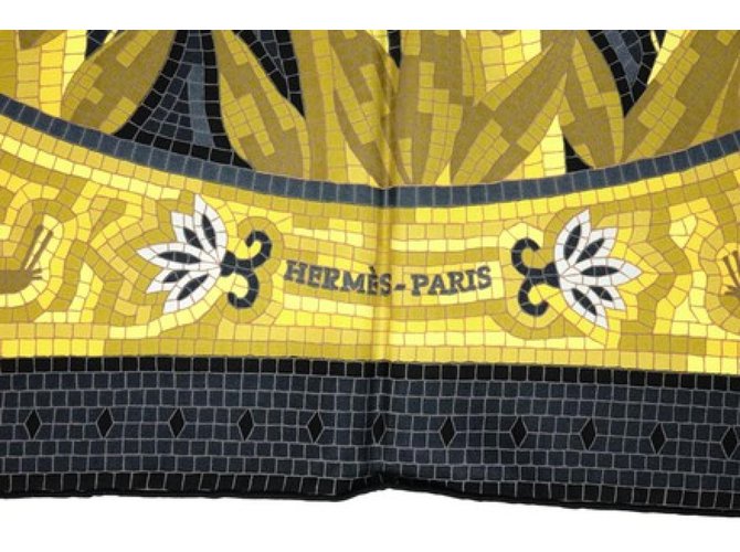 Hermès Bufanda De Seda Felem Cueva Negro - vista 4