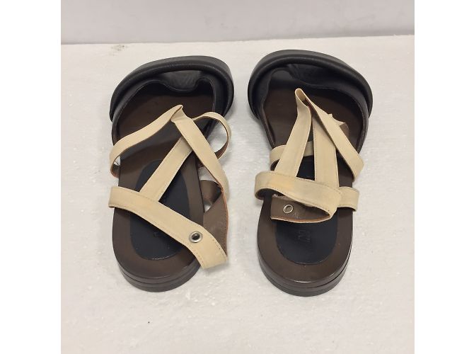Sandali Marni in pelle marrone cioccolato Marrone scuro - vista 3