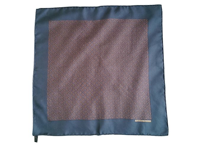 Lenço de seda Hermès Rosa e Azul - vista 2
