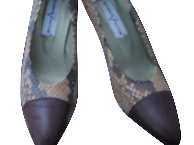 Autre Marque Vincent Pastor Pumps aus exotischem Leder Pythonprint Python drucken - Ansicht 2