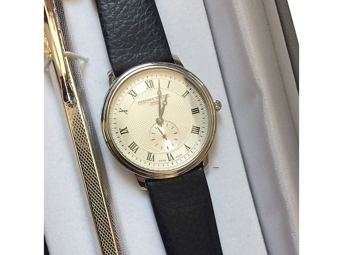 Aniversary set Frederique Constant watch e Caran D'ace Pen s Nero Argento - vista 2
