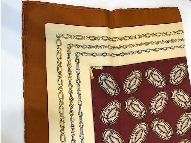 Sciarpa vintage "Les must de Cartier" Marrone - vista 12