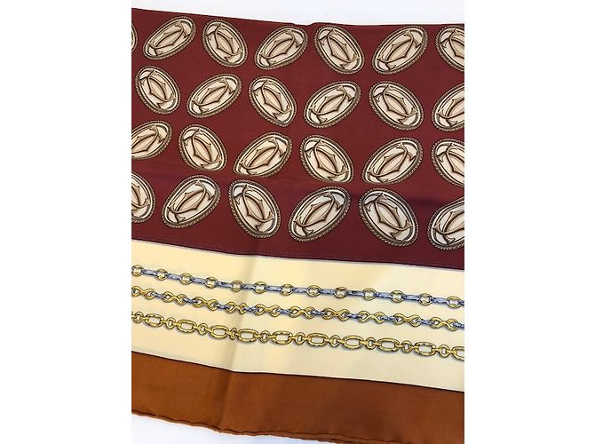 Sciarpa vintage "Les must de Cartier" Marrone - vista 16