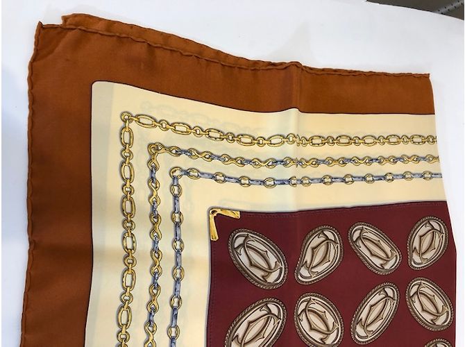Sciarpa vintage "Les must de Cartier" Marrone - vista 18