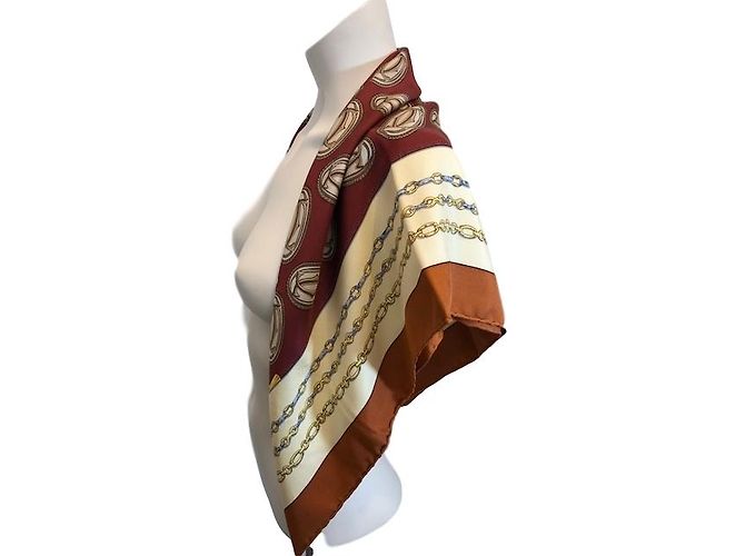 Sciarpa vintage "Les must de Cartier" Marrone - vista 4