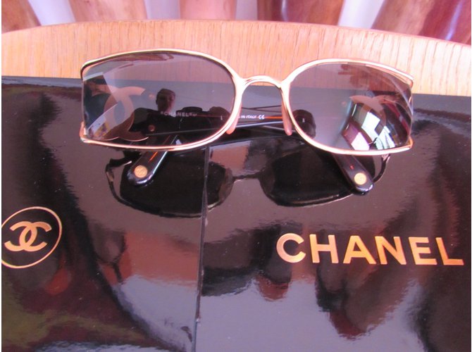 Chanel Occhiali da sole D'oro Marrone chiaro - vista 17
