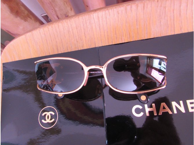 Chanel Occhiali da sole D'oro Marrone chiaro - vista 18