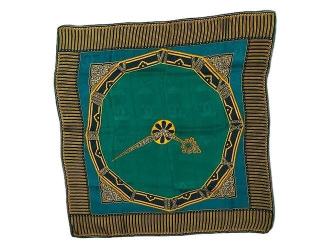 Cartier Sciarpa vintage da collezione Blu Multicolore Verde Giallo - vista 5