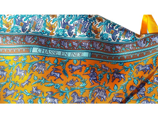 Hermès Lenços de seda Laranja - vista 2