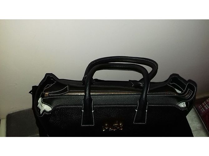 Autre Marque Borsa in pelle nera Nero - vista 2