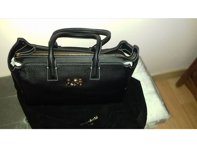 Autre Marque Borsa in pelle nera Nero - vista 3