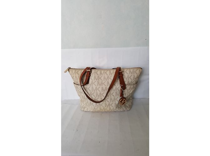 Borsa Michael Kors Signature Beige - vista 2