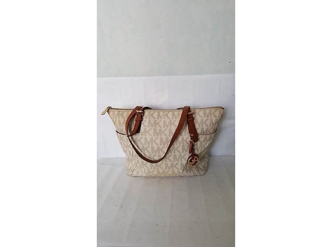 Borsa Michael Kors Signature Beige - vista 3