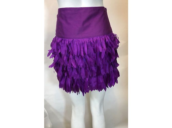 Conjunto de Top y Falda de Seda Reiss Ciruela - vista 10