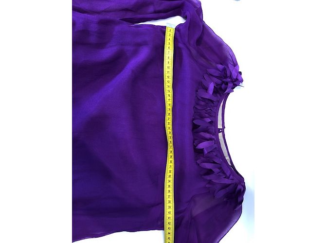Conjunto de Top y Falda de Seda Reiss Ciruela - vista 15