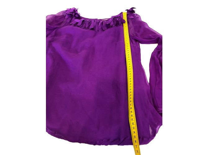Conjunto de Top y Falda de Seda Reiss Ciruela - vista 16
