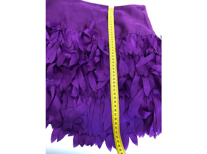 Conjunto de Top y Falda de Seda Reiss Ciruela - vista 18