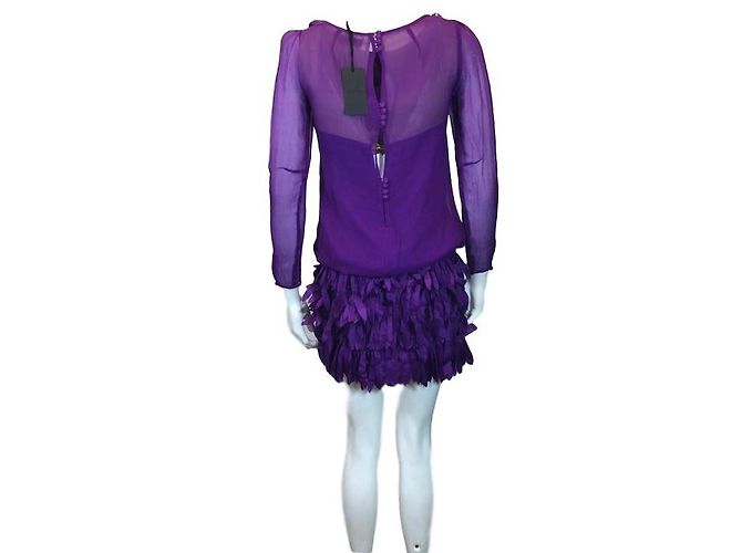 Conjunto de Top y Falda de Seda Reiss Ciruela - vista 2