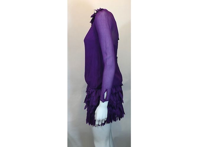 Conjunto de Top y Falda de Seda Reiss Ciruela - vista 5