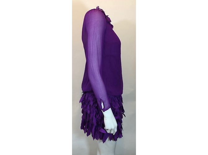 Conjunto de Top y Falda de Seda Reiss Ciruela - vista 6