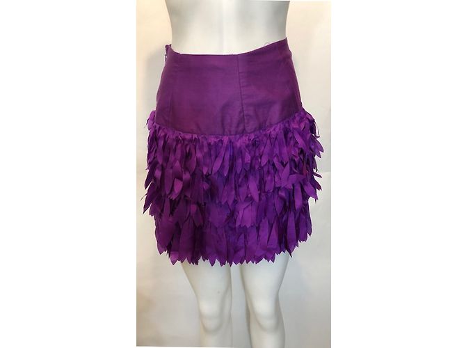 Conjunto de Top y Falda de Seda Reiss Ciruela - vista 8