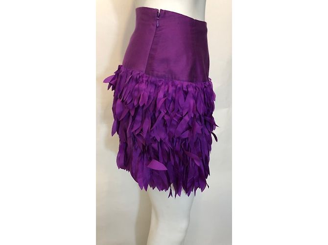 Conjunto de Top y Falda de Seda Reiss Ciruela - vista 9