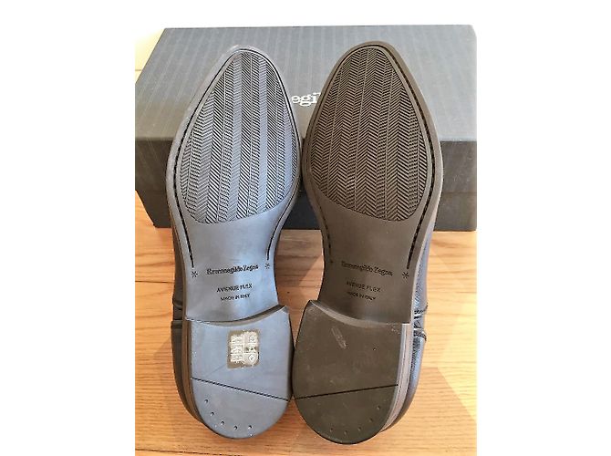 Ermenegildo Zegna scarpe stringate uomo in pelle marrone scuro - vista 7