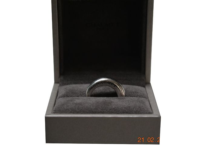 Superbe Jonc CHAUMET en or blanc 750/1000 Taille 53 parfait état - vue 3