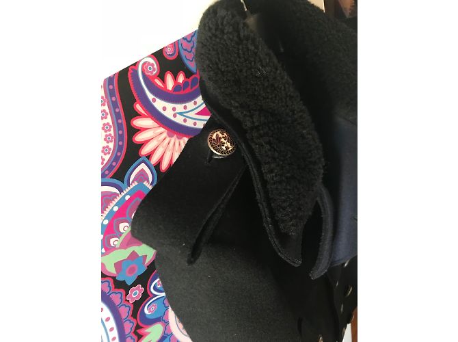 Giacca Balenciaga in lana nera blu navy Nero - vista 5