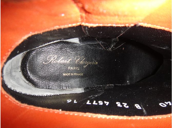 Botines Robert Clergerie Toots Naranja de Cuero - vista 4