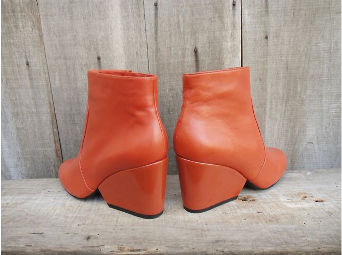 Botines Robert Clergerie Toots Naranja de Cuero - vista 6